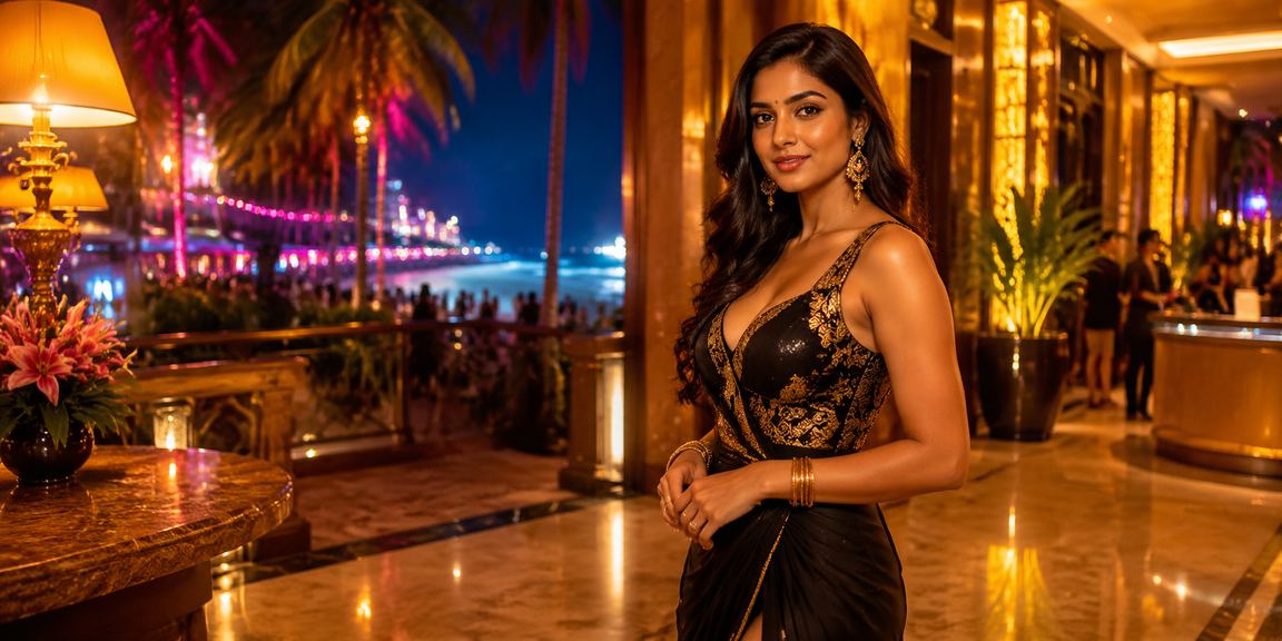 Goa beach mobile payment and entertainment scene